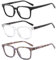 Suertree Lesebrille Blaulichtfilter Brille 3 Pack Stilvolle Leser Augenoptik Anti-Blau Sehhilfe für Frauen Herren Qualität Feder Scharnier Lesehilfe 1.5X BM671