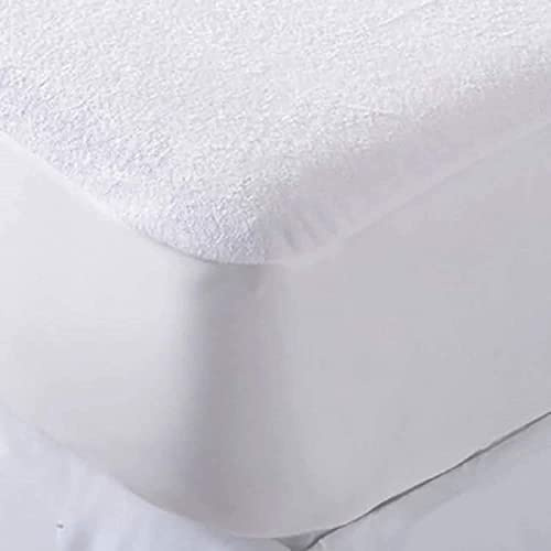 Sasma Home Matratzenschoner für Einzelbett, tief, wasserdicht, hypoallergen und geräuschlos, Einzelbett-Matratzenschoner, 90 x 190 + 35 cm (Weiß)