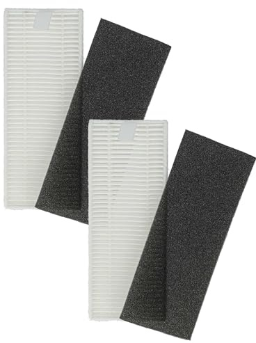 vhbw Filter-Set kompatibel mit Rowenta X-plorer Serie 45 RR8227 Saugroboter - 4x Ersatz-Filter (Filter, Schaumstoff-Filter)