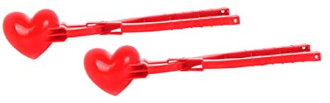 UPKOCH 2pcs Herz-förmigen Clips Kunststoff Schnee Maker Spielzeug Outdoor Schnee Spielzeug Für Jungen Und Mädchen