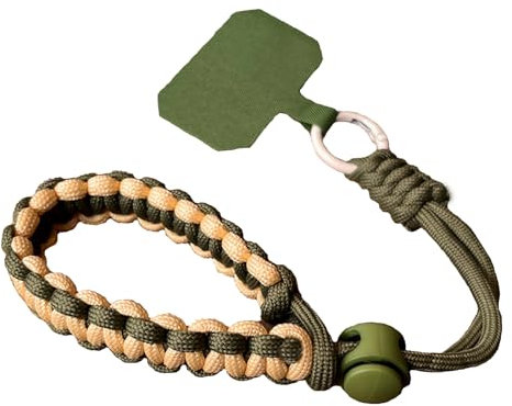 YITONGFU Dragonne,Fait main DragonneTelephone Portable,laniere telephone portable Dragonne en nylon coloré réglable au poignet avec Convient aux Téléphones Portables, Caméras (Armée verte)