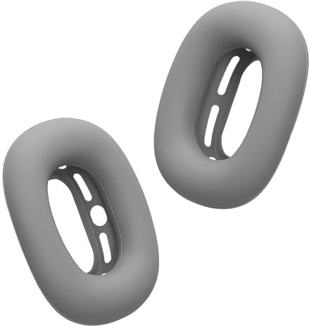 kwmobile Hülle kompatibel mit Apple AirPods Max Cover - TPU Silikon Kopfhörer Pad Case - Schutzhülle für Polster in Dunkelgrau