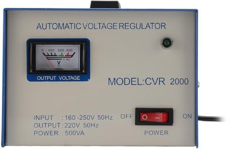 Power Conditioner, 2000 W Automatischer Spannungsregler mit 2 Universalsteckdosen 160–250 V Eingang für Computer, Mobiltelefone (EU-Stecker)