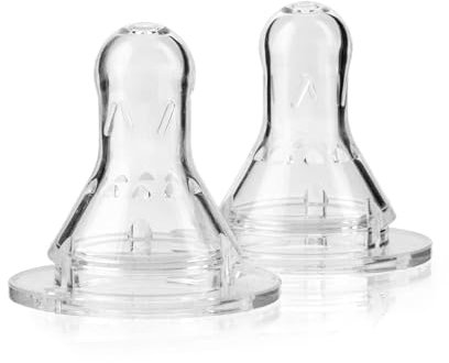 HOMESHOPA Medium Flow Level 2 Baby Bottle Silicone Teat, 3m+, Standard Bottle Teat, BPA Free Anti-Colic Soft Silicone Baby Teat, Breast Like Teats