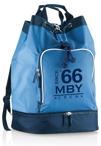 Manuel Balestra Sacca da Marinaio con Doppio Fondo e Tasca Frontale, dotata di maniglia e spallacci per uso a Zaino.