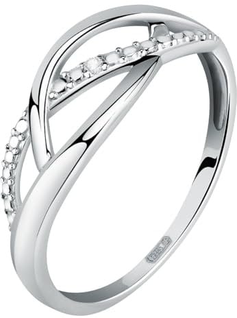 CHRIST Damen-Damenring 375er Weißgold Diamant 60 Weißgold 32027562