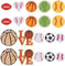 HOBBIESAY 10 Stil Sport Applikationen 20 Stück Fußball Baseball Basketball Tennis Rugby Aufnäher Zum Aufbügeln Gestickte Applikation Für Kleidung Rucksack DIY Dekorationen