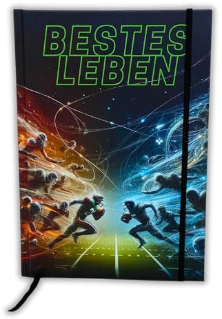 Mindbook Bestes Leben - Premium Notizbuch A5 blanko | kratzfestes Hardcover, Gummiband, Lesezeichen | Ideal als Journal Buch, Tagebuch, Notizheft | regional & nachhaltig produziert