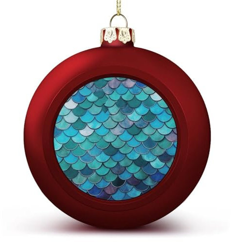 Weihnachtskugel-Ornamente, Meerjungfrauen-Druck, vielseitig verwendbar, festliche Heimdekoration, ideal für Baum und Heimdekoration