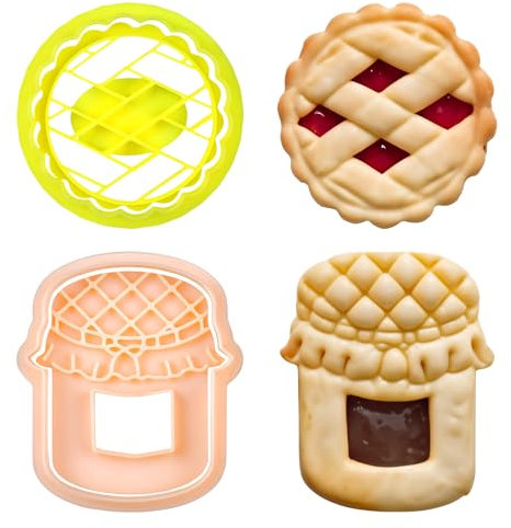HJZHII 2 stampini per biscotti divertenti, in plastica, stampini per biscotti, stampi per biscotti per biscotti e biscotti