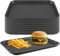 SINJEUN 10 bandejas de comida rápida, 35 x 27 x 2,3 cm, color negro, rectangular, bandeja de plástico para restaurante, cocina