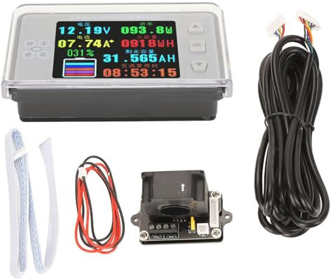 Mavaol Coulomb Meter Battery Monitor Hall Sensor Voltage Current Power Energy Capacity Display for Outdoor Use Flexible Installation