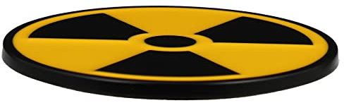 CHILDWEET Autoaufkleber Warnschild Radioaktivität Selbstklebender Eisensticker Langlebiges Design Glänzende Oberfläche Einfach Anzubringen Geeignet Für Fahrzeuge Und Autobody Dekoration Auff