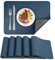 APLKER Platzsets 6er Set, rutschfest Abwaschbar Tischsets,Doppelseitigen Kunstleder Platzdeckchen, Hitzebeständig Platz-Matten für Küche Speisetisch, 40 x 30 cm (Blau/Grau, 6pcs)