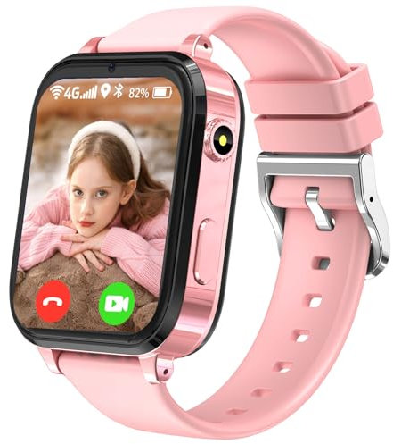 Montre Connectée Enfant GPS 4G pour Garçon - Appels Vidéo HD, Alerte SOS, Étanche IP67 - Smartwatch Éducative avec Bracelet Sécurisé et Batterie Longue Durée