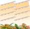 Niello T8 8Pack Lampada per Piante, Full Spectrum 60CM lampade LED Coltivazione, Lampada per coltivazione di piante con riflettore/Design a catena a margherita per semina,scaffali di coltivazione