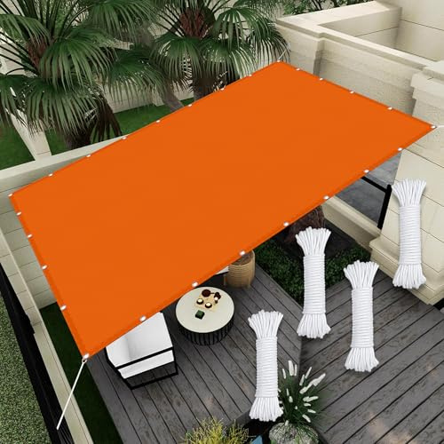 Sport Sonnensegel 1 x 3 m Sonnensegel Wasserdicht Rechteckig Sonnenschutz Markise Garten mit Kostenlosem Seil für Garten Terrasse Camping Outdoor, Orange