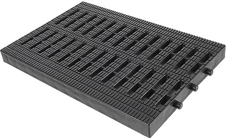 Sewroro Griglia Di Scarico Esterna in Plastica Nera 20x30x2,5cm Per Drenaggio Francese Cortile Copertura Per Trincea Esterna Resistente Per Cucina, Garage e Giardino