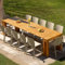 MOBILI FIVER, Ausziehbare Konsolentisch mit integriertem Verlängerungsfach Easy, 45(305) x90 cm, in Teak Farbe, Made In Italy