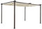 Jet-line | Metall Pavillon Luxor Light | Pergola Überdachung | Sonnenschutz | Terrasse | Garten | anthrazit-beige | Sonnenschutz | Sonnendach | UV Schutz | 4 x 3 m | Pergola mit Notüberlauf