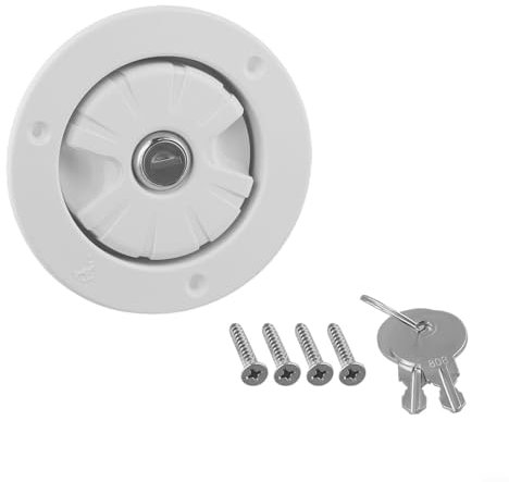 Wasserfüllfilter für Wohnmobil und Boot, abschließbarer Zugang mit 40 mm Anschluss (weiß)