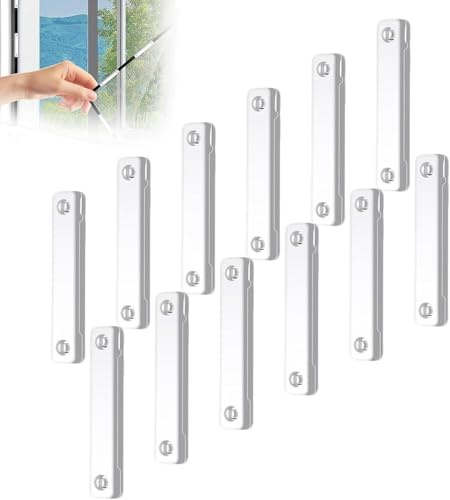 12pcs Magnete selbstklebend für Fliegengitter Fenster,Magnetischer Fenster Insektenschutz,Magnetbefestigung für Fliegengitter,DIY Magnet Fliegengitter Fenster ohne Bohren-white