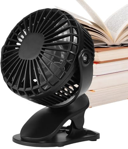 Tischventilator,Tragbarer Ventilator mit 3 Geschwindigkeitsstufen - Rotierendes Kühlgerät mit langer Akkulaufzeit & platzsparendem Design für Familie Schule Haushalt Innenbereich Außenbereich Freunde