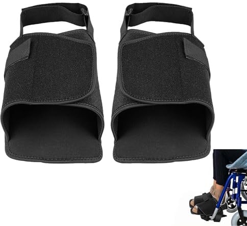 TUKEVA 2 Stück Rollstuhl Schuhhalter Gurte verstellbaren Befestigungsriemen | rutschfeste Schuhe für Rollstuhl,dass die Füße von den Rollstuhlpedalen rutschen,Rollstuhl Fußstütze Fußschlaufe für Senioren