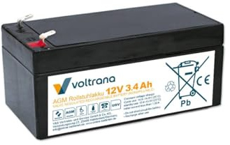 Badewannenlifter-Akku passend für Aquatec Beluga 12V 1 x 12V 3,4Ah – Voltrana Ersatzakku