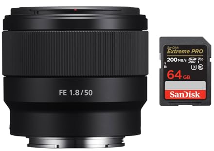 Sony Objectif FE 50 mm F1.8 (carte SD)