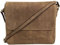 Dos Bros Hunter Leder Laptop Bag Laptoptasche Messenger Umhängetasche Schultertasche DB-022, Farbe:Hellbraun