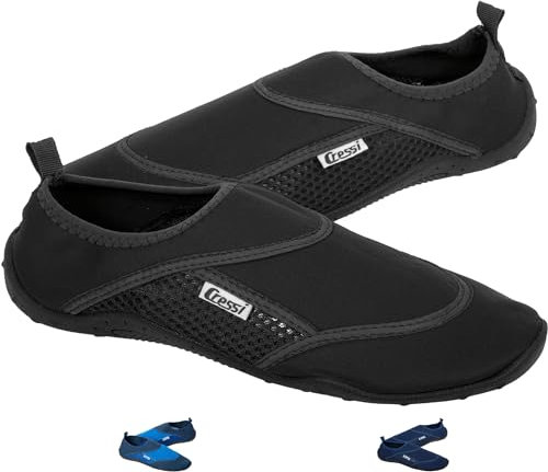 Cressi Coral Scarpe da Mare, Spiaggia, Barca e Sport Acquatici, Unisex Adulto, Nero, 41 EU