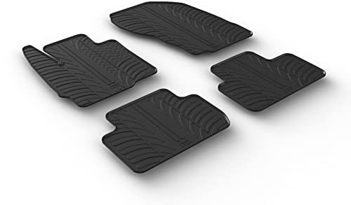 Gledring Satz Gummimatten kompatibel mit Mitsubishi Eclipse Cross 10/2017- (T Profil 4-teilig + Montage-clips)