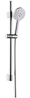 AQUAE T192008 Duschstange mit verstellbarer Halterung, kein Bohren erforderlich Verchromt, flexibel inklusive
