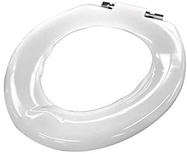 Celmac Celeste Plus Anti Slip Single Flap Toilet Seat with Chrome Hinges in White SCK51WY