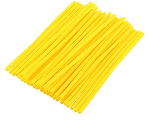 Akozon Protecteur de Rayon de Roue 36pcs, Couvertures de Skins pour Motocross(jaune)