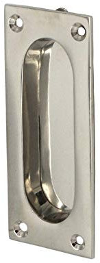 Türbeschläge antik, Schiebetürgriff, Griffmulde/Griffmuschel aus Messing, vernickelt für Zimmertüren, Historisch