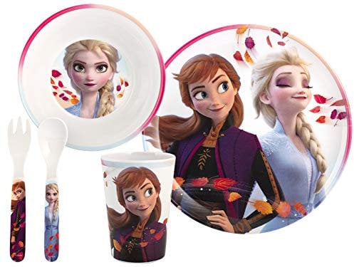 Lulabi Disney Frozen - Juego de 5 piezas para niño, melamina, 1,8 kg