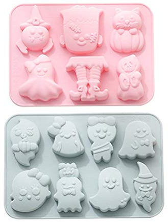 1 Set 2 Pz Stampo Per Torta in Silicone Di Halloween Tortiera Fantasma Tortiere Di Halloween Stampo Per Fare Il Sapone Cottura Al Silicone Cupcakes Bakeware Gel Di Silice Biscotto