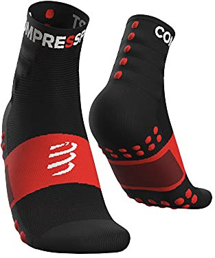 COMPRESSPORT Chaussettes de running - Lot de 2 paires | Renforts talon et pointe - évacuation rapide - résistantes pour sport intensif (FR/ES, Numérique, 39, 41, Taille normale, Taille normale, Noir)