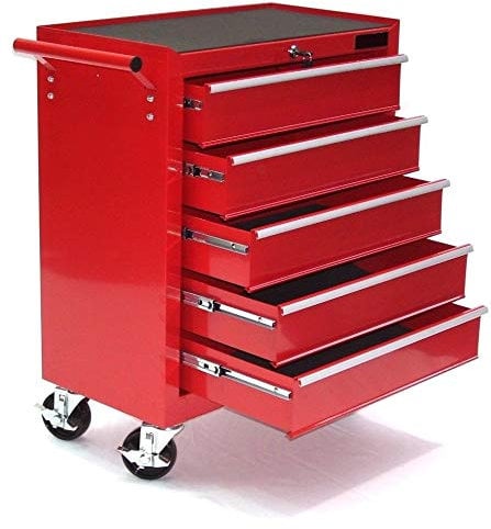 D&L Werkstattwagen 5 Fächer Werkzeugwagen 06192 kugelgelagert Werkzeug Rollwagen