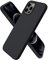 ORNARTO Compatible with iPhone 12 Pro Max Case 6.7”, Slim Liquid Silicone Full Covered Soft 3 Layers Gel Rubber with Microfiber Case Cover 6.7 inch-Black