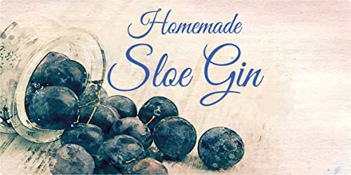 (Pack of 15) Sloe Gin Labels - Watercolour Sloe Berry Design (5 x 10 cm)
