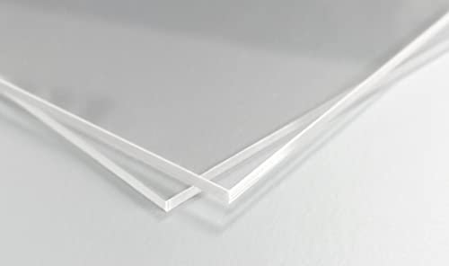 GOYAPRINT Placa de Metacrilato Transparente 3 mm Plancha de Acrílico Incoloro Lámina de Plástico Duro (2ud, 29,7x42 cm)