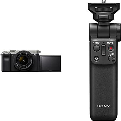 Sony Alpha 7 C | Full-frame Mirrorless Interchangeable Lens Camera with Sony FE 28-60mm F4-5.6 Zoom Lens - Silver, with Handgrip, Bundle