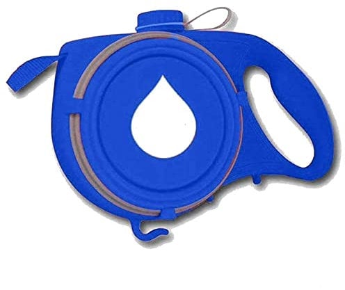 Multifunktions-Langlebige Hundeleine, einziehbare Hundeleine, Haustier-Hundeleine mit integriertem Wasserflaschen-Schüssel-Abfallbeutel-Spender (Color : Blue)