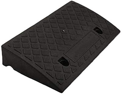 bluesa Bordsteinrampe 11cm Hoch Rampe, Leichte Tragbare Auffahrrampen Plastik, Schwellenrampe Auto Auffahrhilfe Für Auto Autoanhänger LKW Fahrrad Motorrad, 50x27x11cm, Schwarz