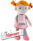 HABA Stoffpuppe Juna mit Namen Bestickt, Erste Baby Puppe zum kuscheln, Weiche Mädchen Rosa Kuschelpuppe, Kinder Geschenk-Idee Babypuppe als Taufgeschenk