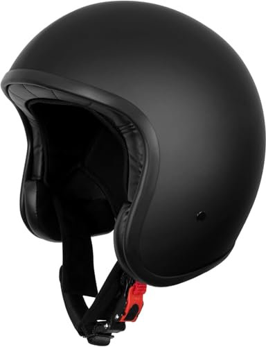 Westt Jethelm Retro Helm ECE 22.06 Zertifiziert Motorradhelm für Herren Damen Roller Helm Moped Helm Mofa Helm Motorrad Halbschalenhelm Chopper Helm für Motoroller