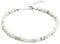 BERGERLIN Jade Armband hell grün mit 925 Sterling Silberperle – facettiertes, grünes Myanmar Jade Armband mit Verschluss – Größe M-L